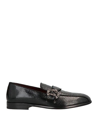 DOLCE&GABBANA Loafers Black Ostrich leather, Eelskin