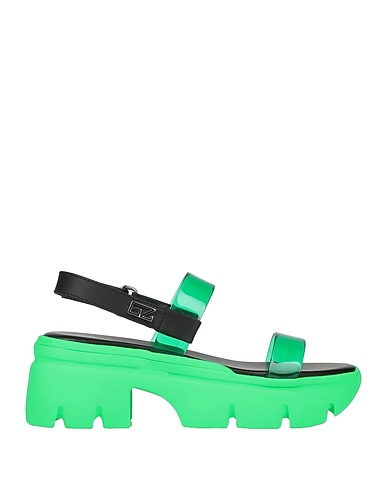 GIUSEPPE ZANOTTI Sandals Green Soft Leather, Plastic