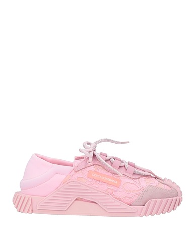 DOLCE&GABBANA Sneakers Rosa chiaro 43% Poliammide, 25% Pelle di vitello, 15% Viscosa, 10% Cotone, 7% Fibre sintetiche