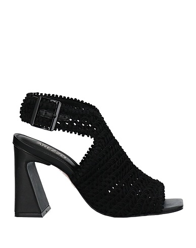 AREZZO Sandals Black Textile fibres