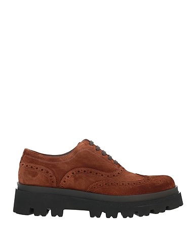 SERGIO ROSSI Laced shoes Tan Leather