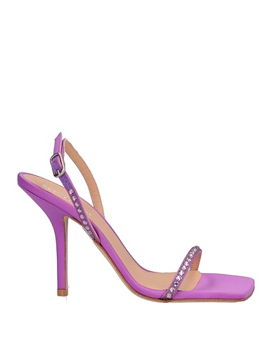 EDDY DANIELE Sandals Mauve Textile fibers, Swarovski® Crystal