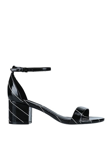 AREZZO Sandals Black Textile fibres