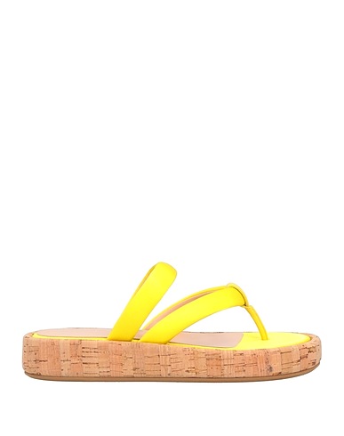 SI ROSSI by SERGIO ROSSI Mule e zoccoli Giallo Fibre tessili
