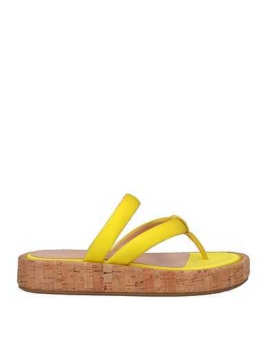 SI ROSSI by SERGIO ROSSI Mules and clogs Lime green Textile fibres