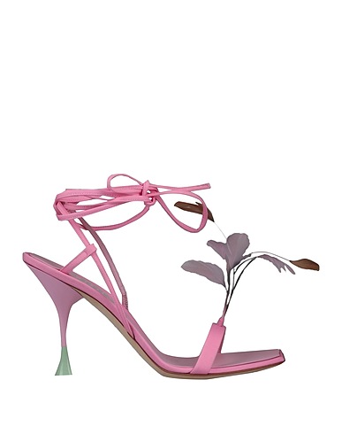 3JUIN Sandals Pink Textile fibers