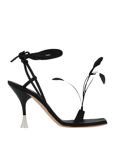 3JUIN Sandals Black Textile fibers