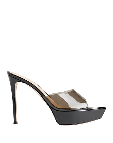 GIANVITO ROSSI Sandals Black Rubber, Soft Leather