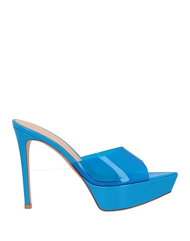 GIANVITO ROSSI Sandali Azzurro Gomma, Pelle