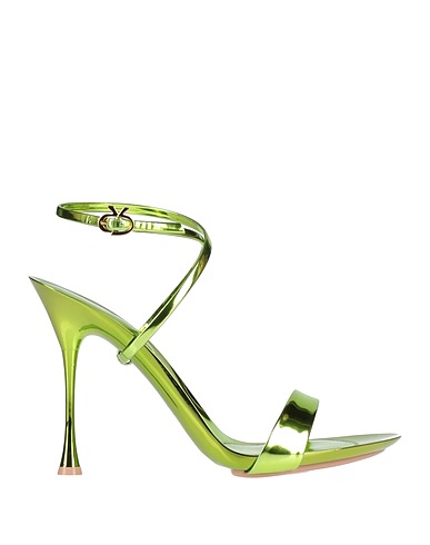 GIANVITO ROSSI Sandals Lime green Soft Leather