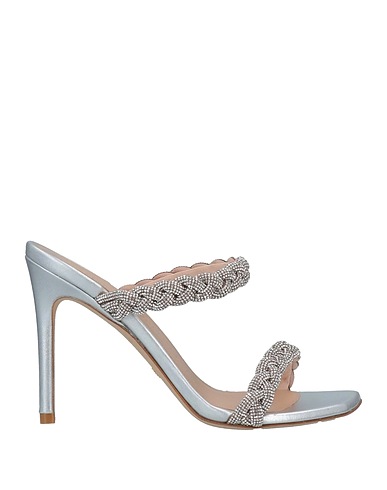 STUART WEITZMAN Sandals Silver Textile fibres