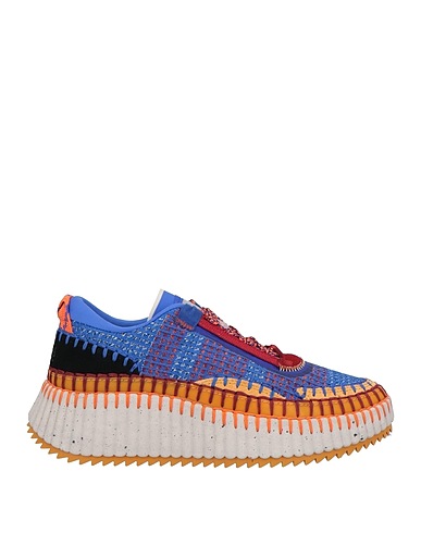CHLOÉ Sneakers Blau Gewebefasern, Leder
