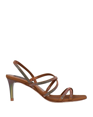 PEDRO GARCÍA Sandals Brown Textile fibers