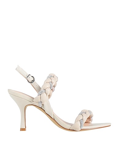 LIU •JO Sandals Beige Textile fibres