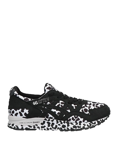 COMME des GARÇONS SHIRT x ASICS Sneakers Black Soft Leather, Textile fibers