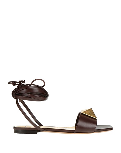 VALENTINO GARAVANI Sandals Dark brown Soft Leather
