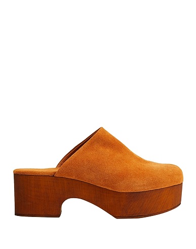 8 by YOOX Mules and clogs SPLIT LEATHER CLOGS
 Tan 100% Calfskin