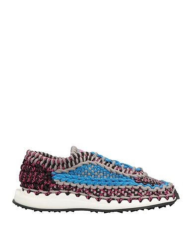 VALENTINO GARAVANI Sneakers Gris clair Fibres textiles, Cuir