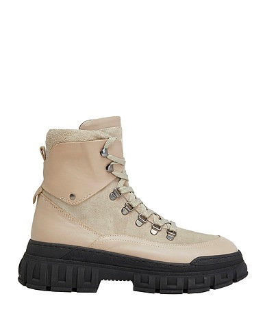 8 by YOOX 미들 부츠 LEATHER HIKING ANKLE BOOTS 라이트 브라운 100% 가죽