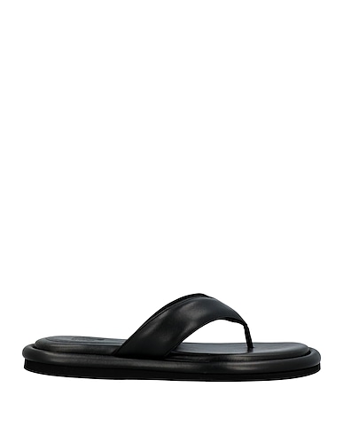 GIA BORGHINI Flip flops Black Soft Leather
