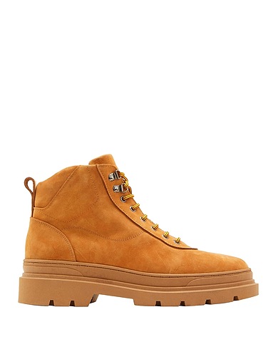 8 by YOOX Ankle boot NABUK LEATHER ANKLE BOOT Camel 100% Calfskin