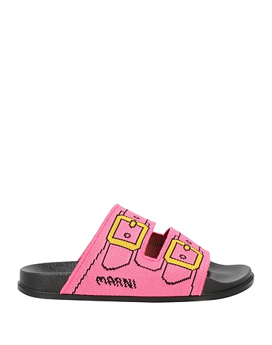 MARNI Sandals Fuchsia Textile fibres