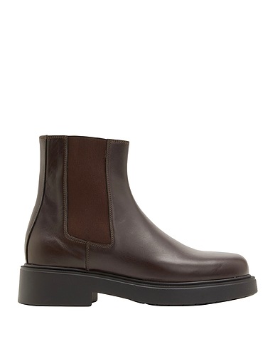 8 by YOOX Chelsea boots LEATHER  CHELSEA BOOT Dunkelbraun 100% Kalbsleder