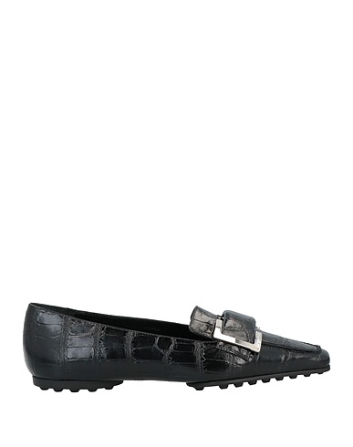 SERGIO ROSSI Loafers Black Soft Leather