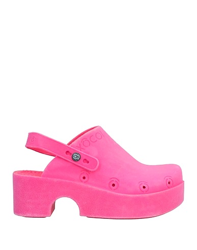 XOCOI Mules and clogs Fuchsia Textile fibres