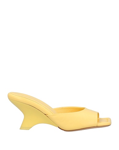 GIA BORGHINI Sandals Pastel yellow Soft Leather