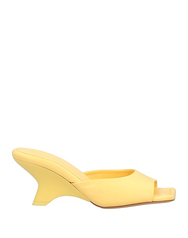 GIA BORGHINI Sandals Yellow Soft Leather