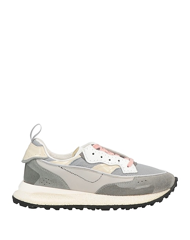 HIDNANDER Sneakers Grey Soft Leather, Textile fibres