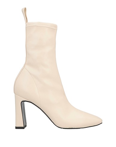BALDININI Ankle boot Ivory Textile fibres