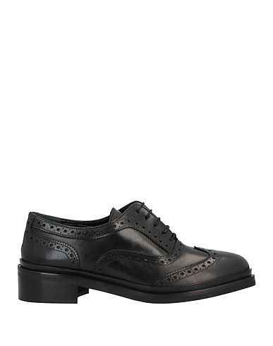 BALDININI Laced shoes Black Soft Leather