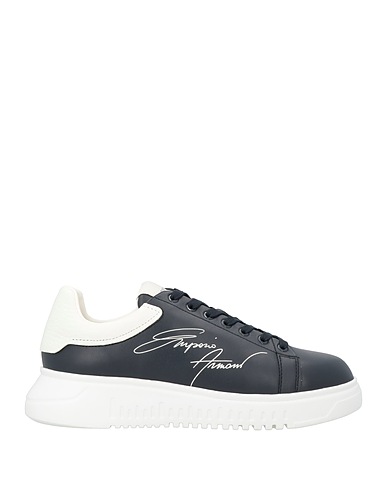 EMPORIO ARMANI Sneakers Midnight blue 100% Bovine leather