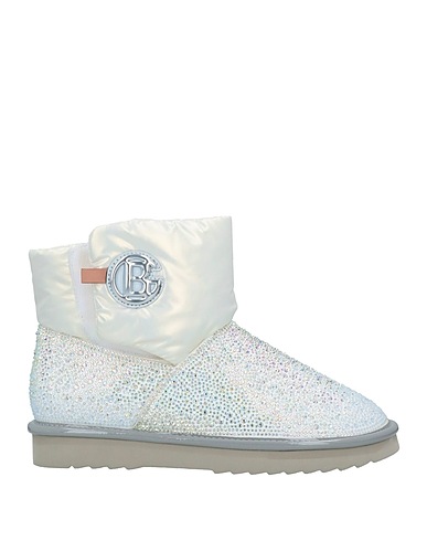 BALDININI Ankle boot Ivory Textile fibres, Leather