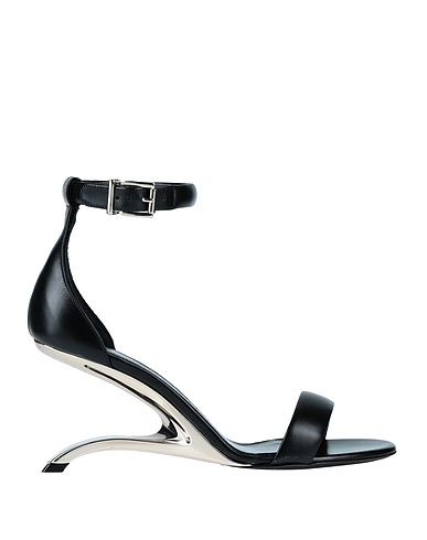 MCQUEEN Sandali Nero Pelle