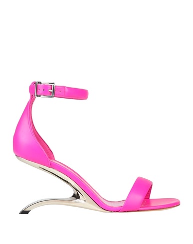 MCQUEEN Sandals Fuchsia Soft Leather