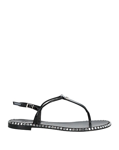 GIUSEPPE ZANOTTI Flip flops Black Textile fibers