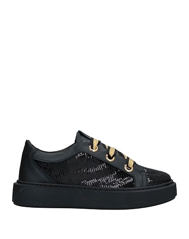 BALDININI Sneakers Black Soft Leather, Textile fibres
