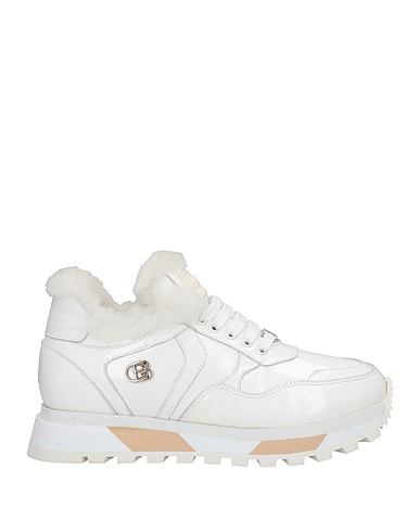BALDININI Sneakers White Soft Leather, Textile fibres