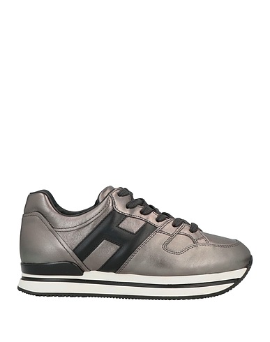 HOGAN Sneakers Lead Soft Leather, Textile fibres