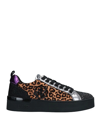 LIU •JO Sneakers Μαύρο Δέρμα, Ίνες υφασμάτων