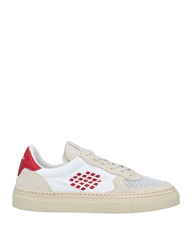 BEPOSITIVE Sneakers Beige Leather, Textile fibres