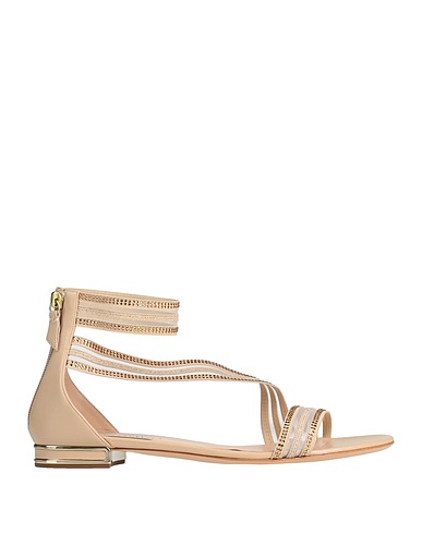 CASADEI Sandals Blush Textile fibres, Soft Leather