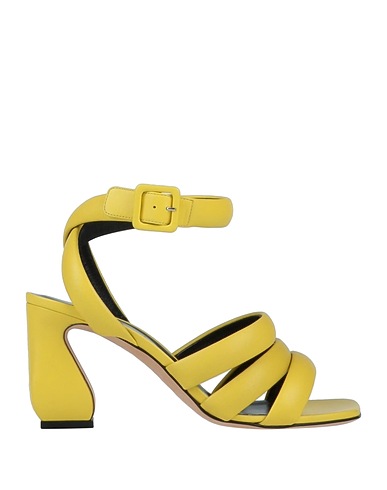 SI ROSSI by SERGIO ROSSI Sandals Yellow Soft Leather