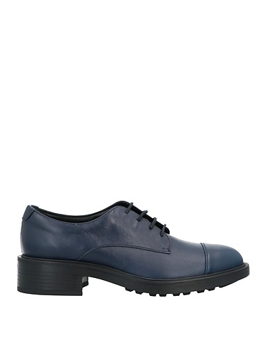HOGAN Laced shoes Midnight blue Soft Leather