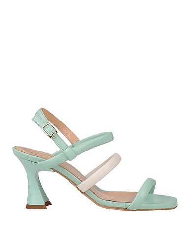 DEEP Sandals Light green Soft Leather