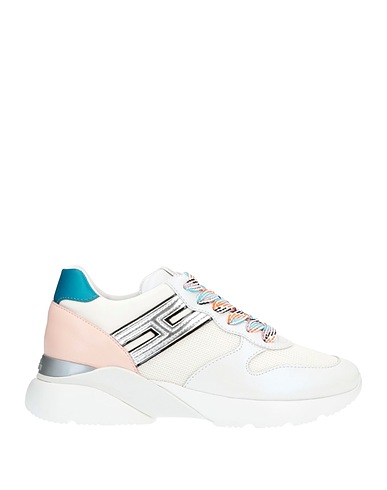 HOGAN Sneakers White Soft Leather, Textile fibers