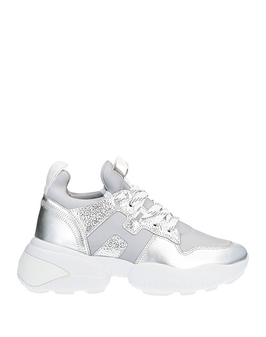 HOGAN Sneakers Light grey Soft Leather, Textile fibers